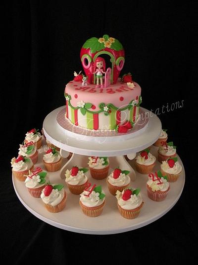 Strawberry shortcake cupcake tower - Cake by Teresa Cunha