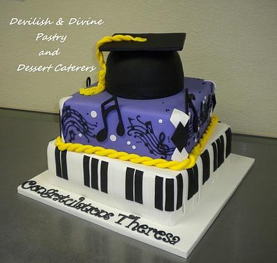 Music Graduation Cake - Cake by DevilishDivine