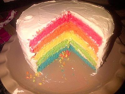 Rainbow Cake - Cake by FreyyCakes