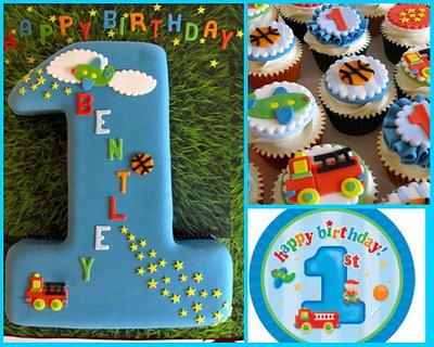 Baby boys' first birthday - Cake by Aleshia Harrison: for the love of cakes