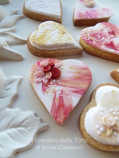 Valentine's Cookies - Hearts and flowers  - Cake by Silvia Costanzo