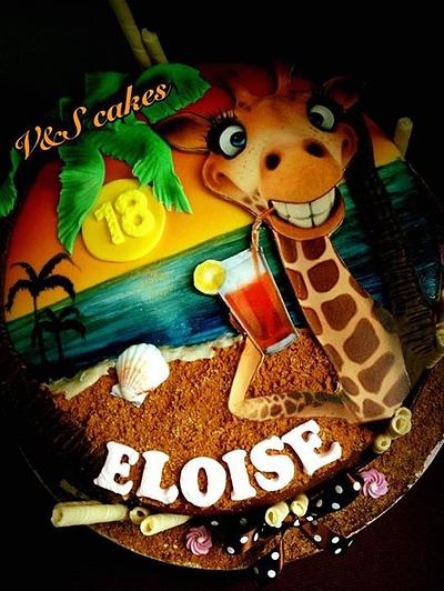 Giraffe go to vacation too! - Cake by V&S cakes