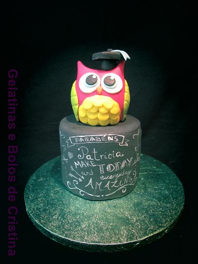 " The Wise Owl" - Cake by Cristina Arévalo- The Art Cake Experience