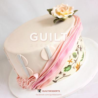 Handpainted Dior inspired cake - Cake by Guilt Desserts