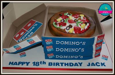 Domino's Pizza and boxes - Cake by Deb-beesdelights