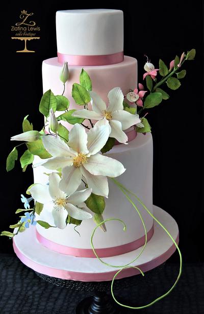 World Cancer Day Collaboration - Sugar Flowers and Cakes in Bloom - Cake by Zlatina Lewis Cake Boutique