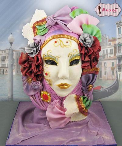 Venetian Carnival Mask - Cake by Auxai Tartas