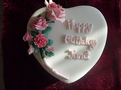 80th Birthday Roses - Cake by Amazing Grace Cakes