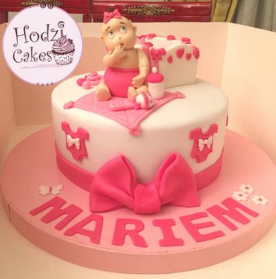 Girlish Pink Baby Shower Cake - Cake by Hend Taha-HODZI CAKES