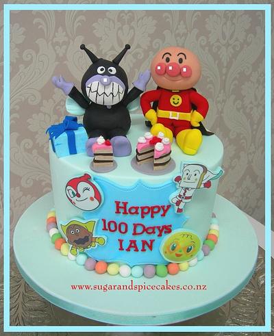 Anpanman & Baikinman 100 Days  - Cake by Mel_SugarandSpiceCakes