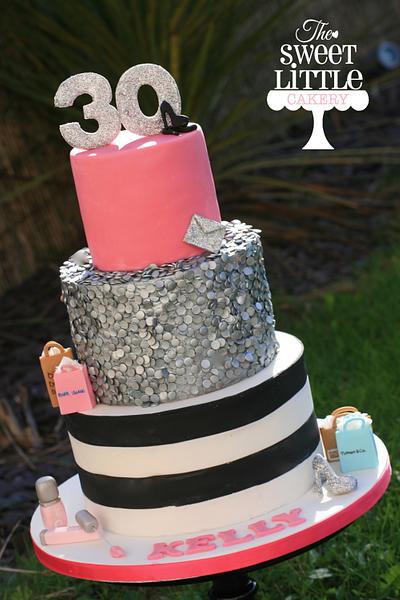 30th Sparkly Cake - Cake by thesweetlittlecakery
