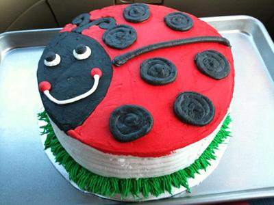 Ladybug Birthday Cake - Cake by The Ruffled Crumb