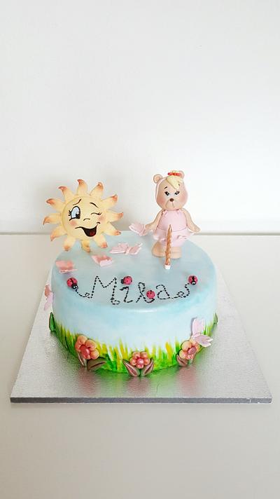 Happy sun and teddy cake - Cake by Josipa Bosnjak