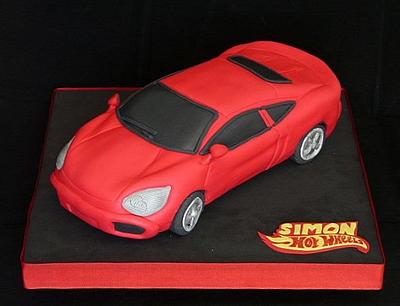 Sports car... in red - Cake by Silvia Caeiro Cakes