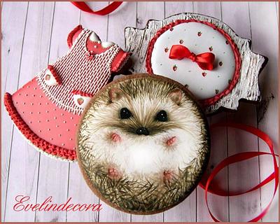 Fall cookies: hedgehog - Cake by Evelindecora