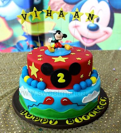 Mickey mouse tier cake - Cake by Sweet Mantra Homemade Customized Cakes Pune