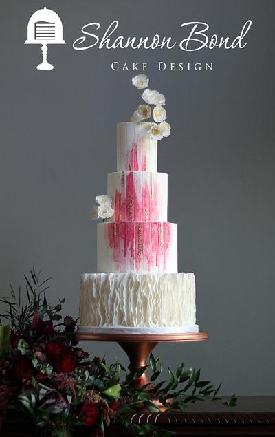 Watercolor Wedding Cake - Cake by Shannon Bond Cake Design