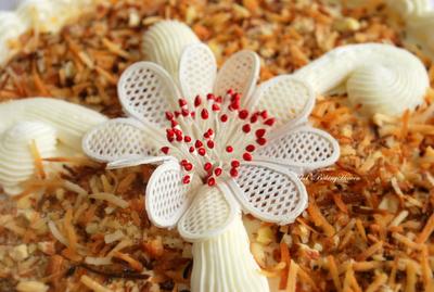 Edible Sugar lace flower  - Cake by Ashel sandeep