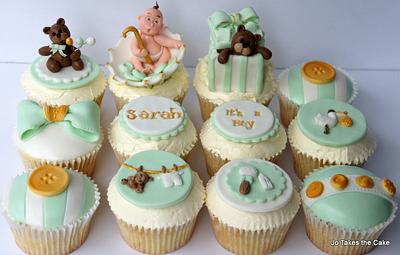 Mint green Baby Shower - Cake by Jo Finlayson (Jo Takes the Cake)