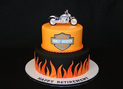 Harley Retirement - Cake by Elisa Colon