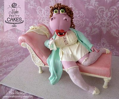 She's sexy!  Meet Heidi the Hippo from Meet the Feebles - Cake by Make Pretty Cakes