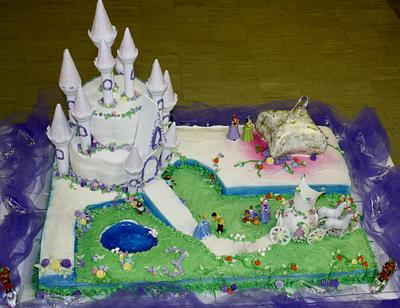 Olivia is 3!! Cinderella Cake. - Cake by Pam Dunn