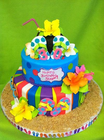 Hawaiian Flip Flop - Cake by TastyMemoriesCakes
