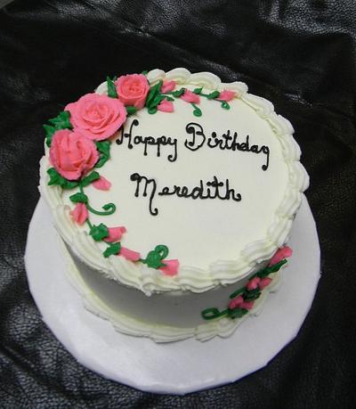 Happy Birthday, Meredith! - Cake by Donna Tokazowski- Cake Hatteras, Martinsburg WV