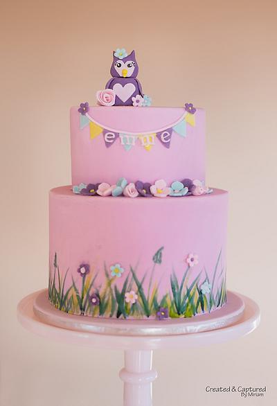 Owl Birthday Cake - Cake by Miriam