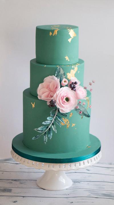 Wedding cake in eucalyptus - Cake by Vanilla & Me