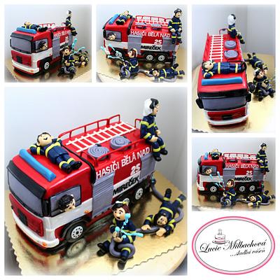 Fire truck - Cake by Lucie Milbachová (Czech rep.)