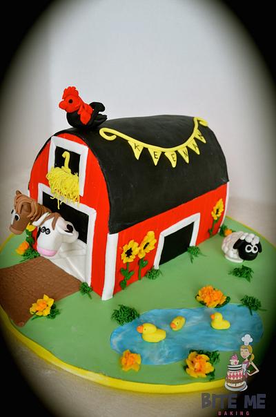 Farm Cake - Cake by BiteMeBaking