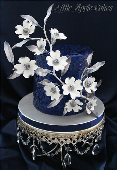 New Years inspired dogwood cake - Cake by Little Apple Cakes