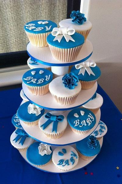 Baby boy shower cuppies!  - Cake by Kat Pescud