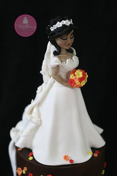 Sculpted Blushing Bride & Chocolate Ganache - Cake by Shawna McGreevy