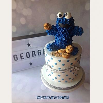 Cookie Monster birthday cake - Cake by Sweetartstories 