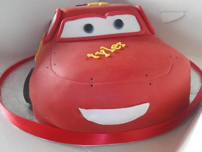 Lightening Mcqueen 1st attempt - Cake by Tracey