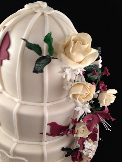 Vintage Bird Cage Wedding Cake - Cake by Domino Cakes