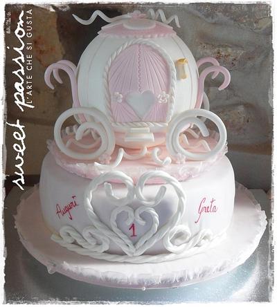 Princess cake for Greta's 1st Birthday - Cake by SweetPassion