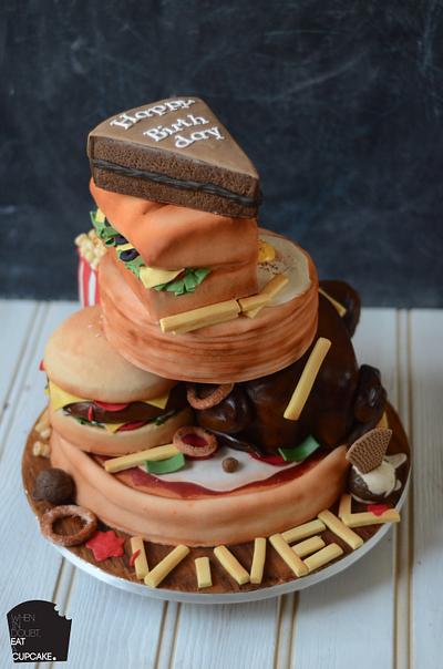 The big foodie cake  - Cake by Sahar Latheef