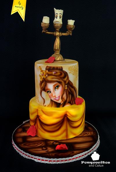 Beauty and the Beast (Airbrush Cake) - Cake by Marielly Parra