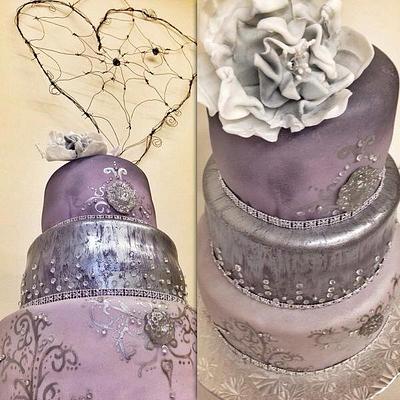 Halloween Glam Wedding Cake - Cake by The Cakery 
