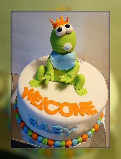 Frog Prince Baby Shower Cake - Cake by Genel