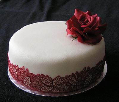 Red and white - Cake by Anka