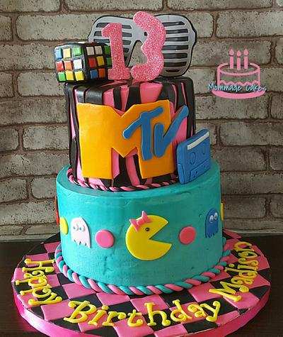 80's celebration  - Cake by Mommade Cakes 