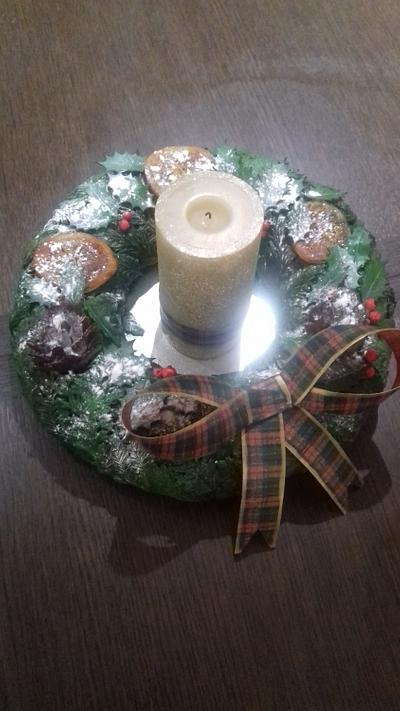 Christmas wreath  - Cake by TheCakemanDulwich