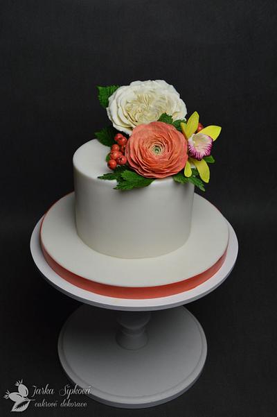 Chocolate flowers cake - Cake by JarkaSipkova