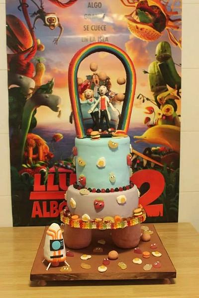 Cloudy with a chance of meatballs - Cake by modelingcakes