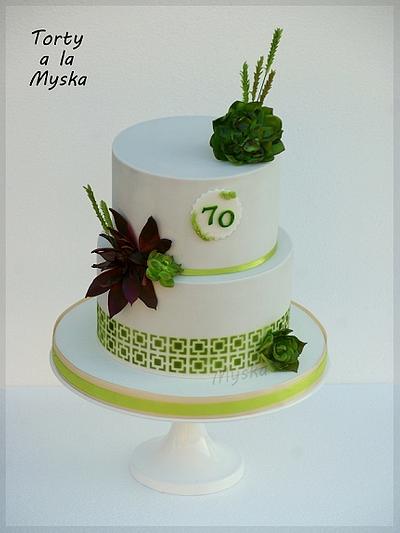 succulents for a gentleman  - Cake by Myska