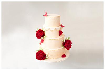 Romantic peony cake - Cake by Fleur de Sucre